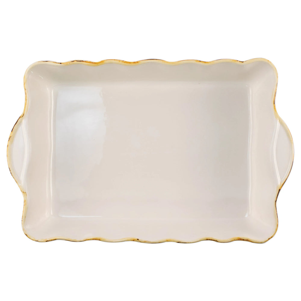 Italian Bakers White Large Rectangular Baker