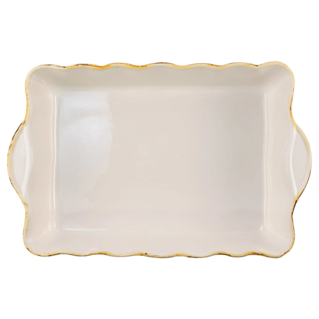Italian Bakers White Large Rectangular Baker