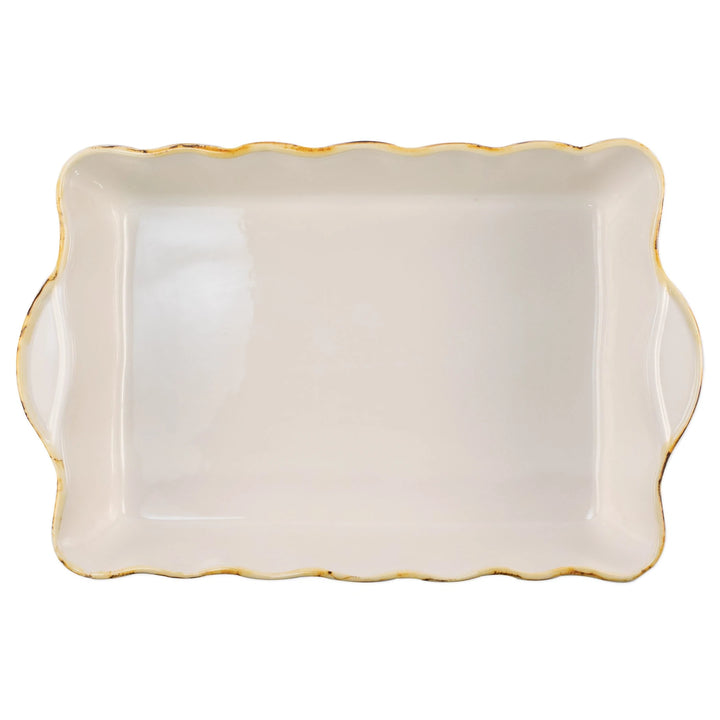 Italian Bakers White Large Rectangular Baker