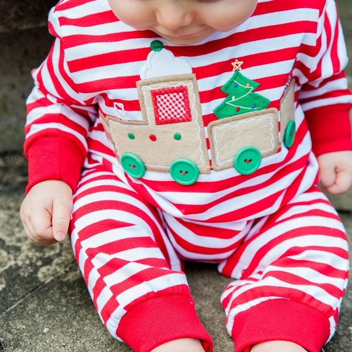 Gingerbread Train Collection - Knit Romper