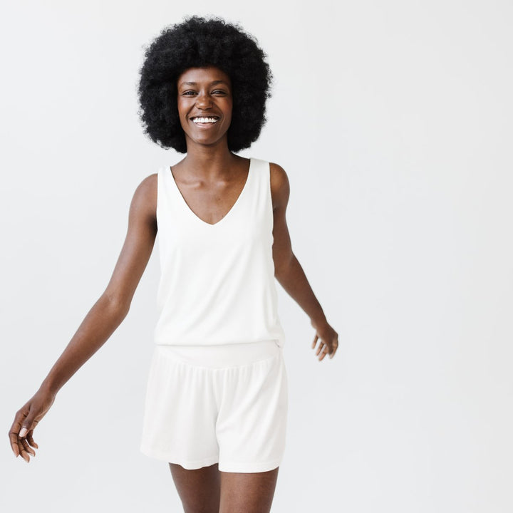 Rib-Knit Bamboo Lounge Short