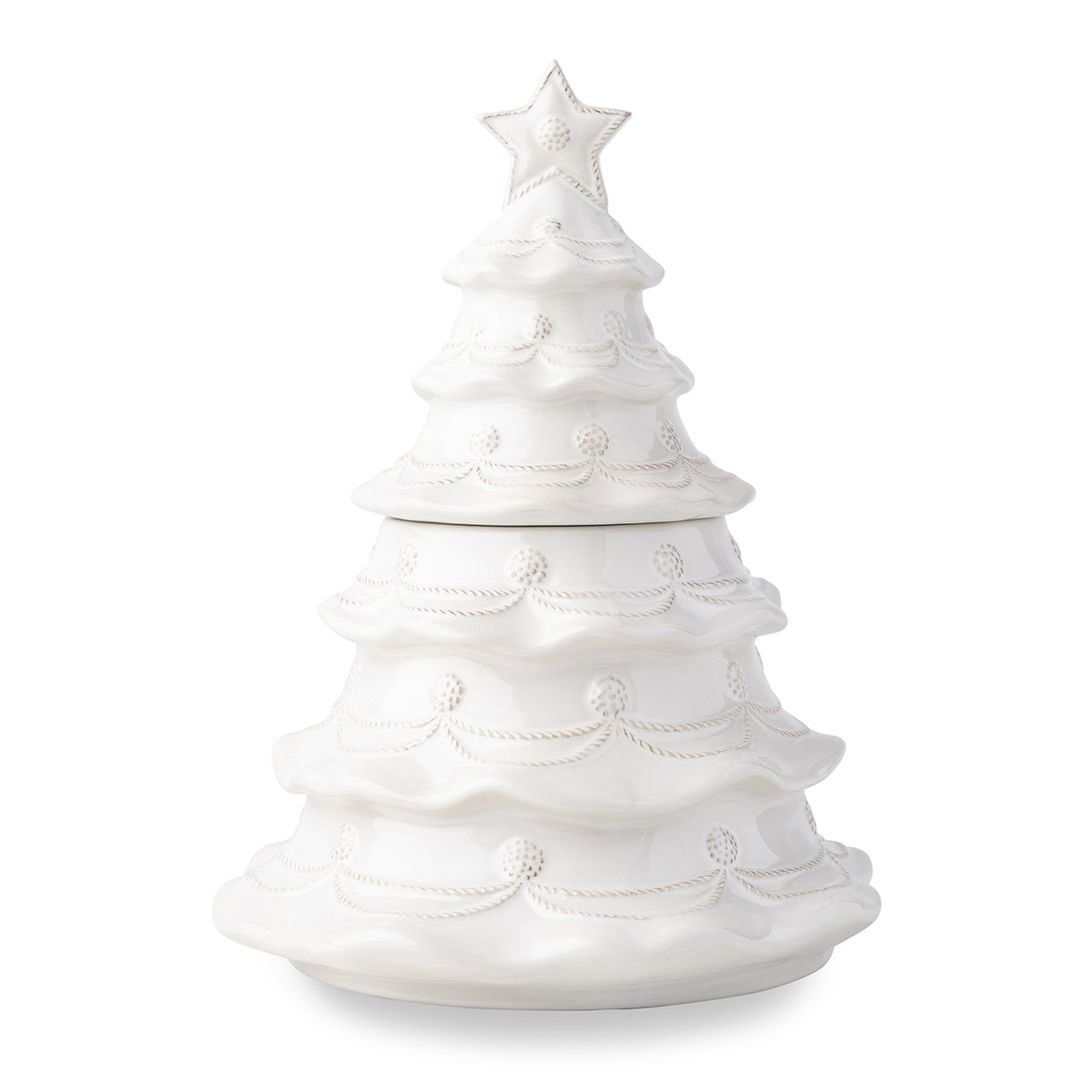 Berry & Thread Whitewash Christmas Tree Cookie Jar