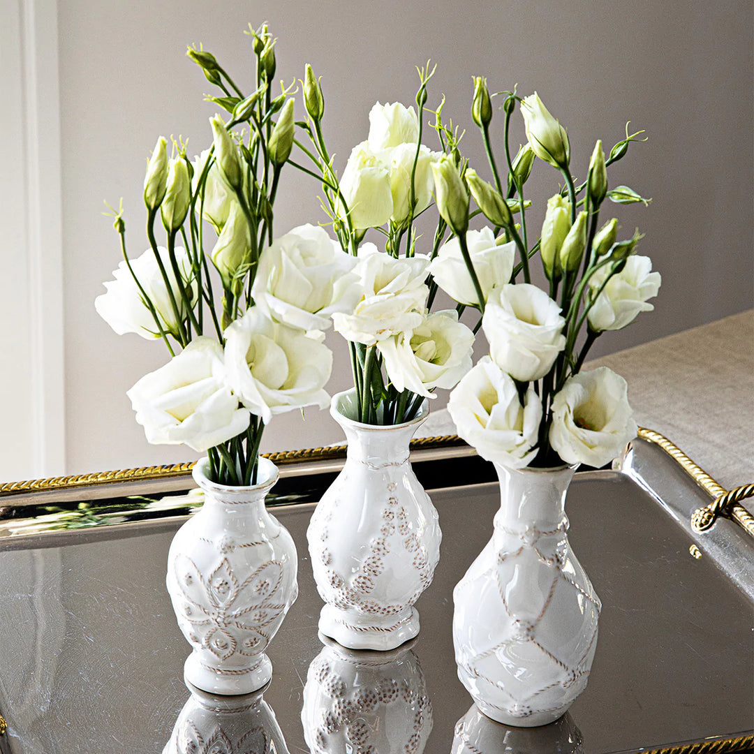 Jardins du Monde Mini Vase Trio Set/3pc - Whitewash