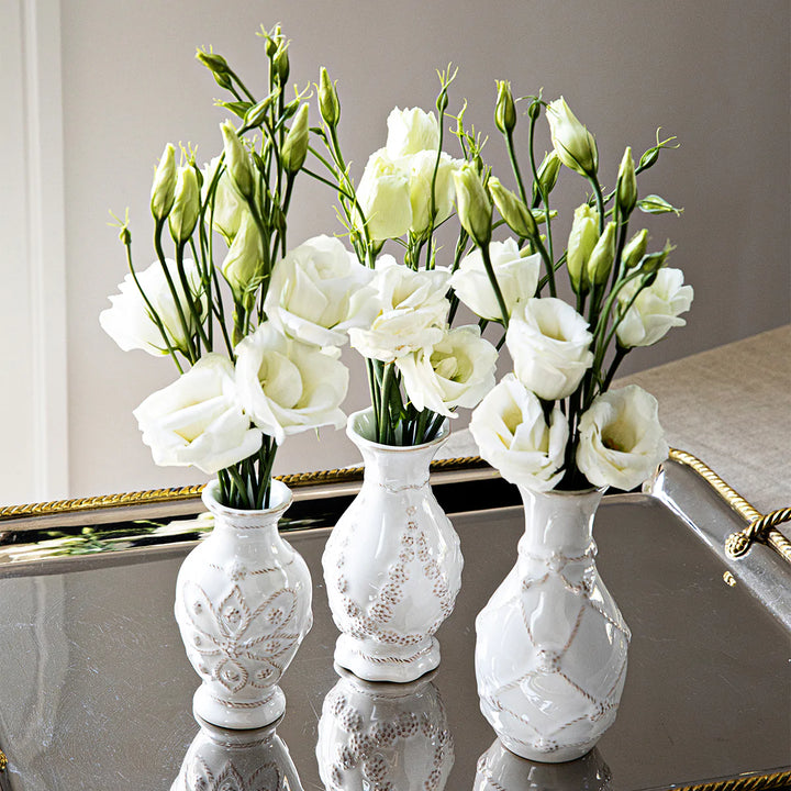 Jardins du Monde Mini Vase Trio Set/3pc - Whitewash