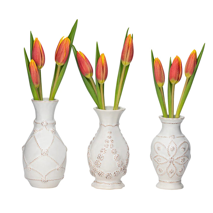 Jardins du Monde Mini Vase Trio Set/3pc - Whitewash