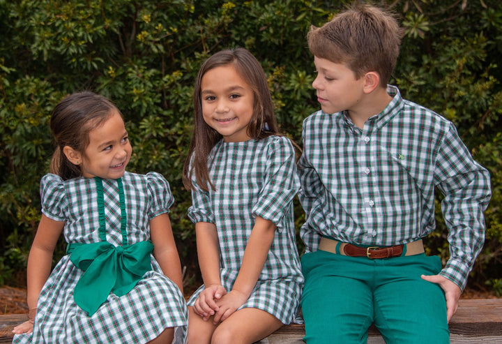Evergreen Plaid Dress