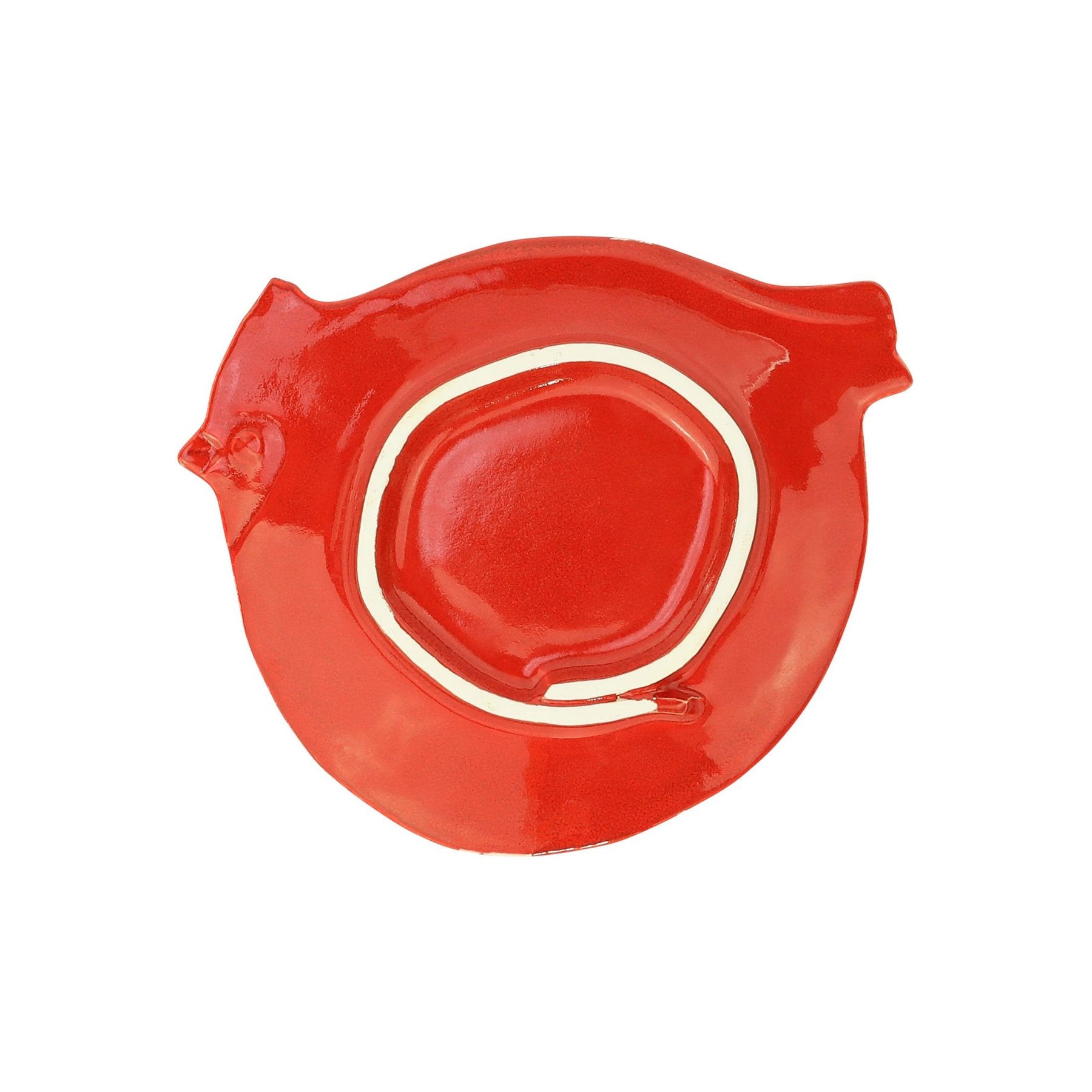 Lastra Holiday Figural Red Bird Canape Plate