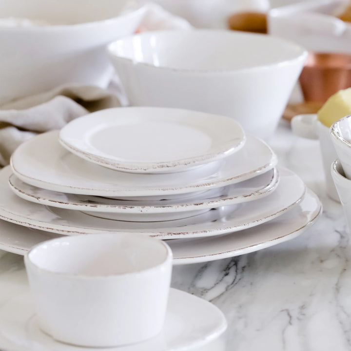 Lastra White American Dinner Plate