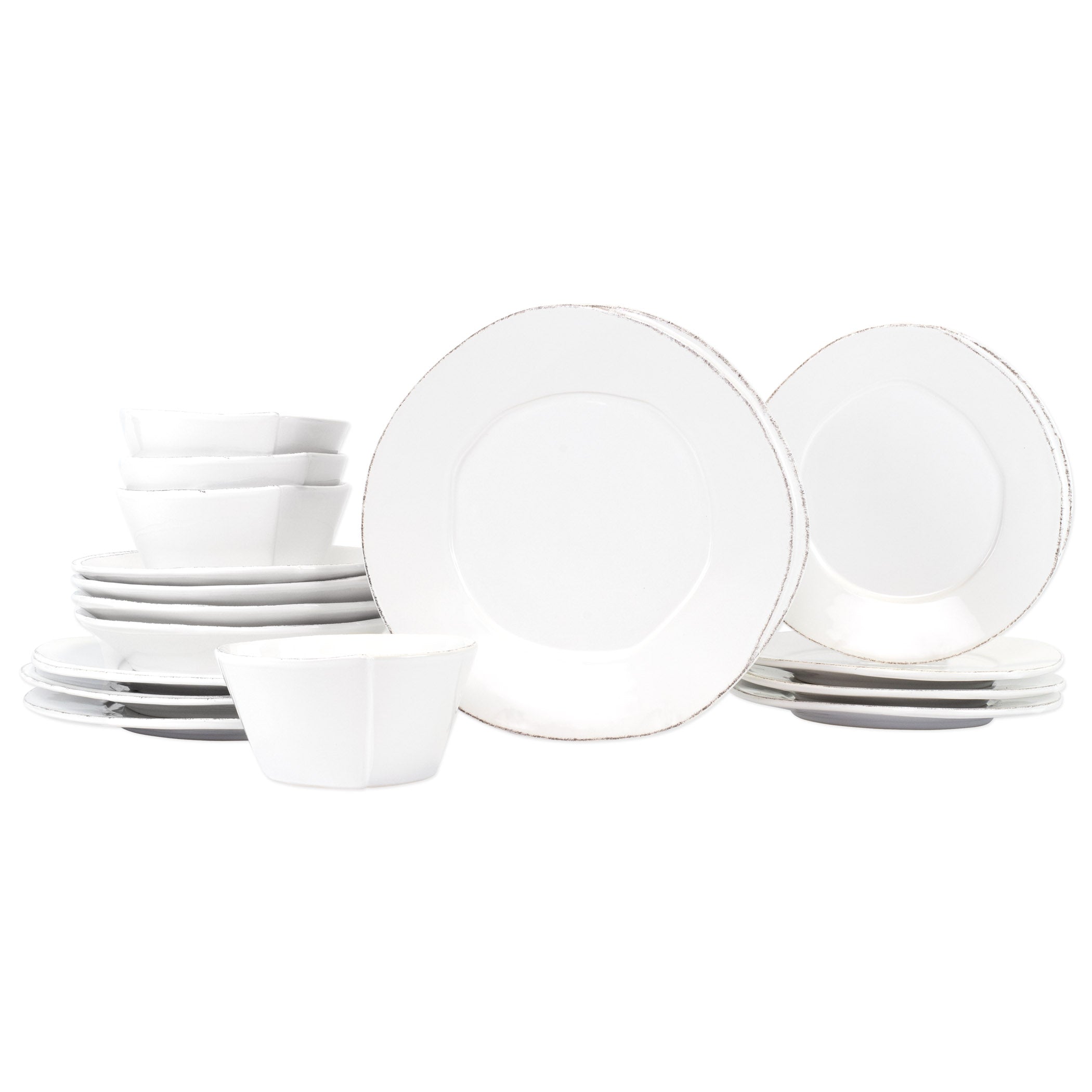 Lastra White Sixteen - Piece Place Setting