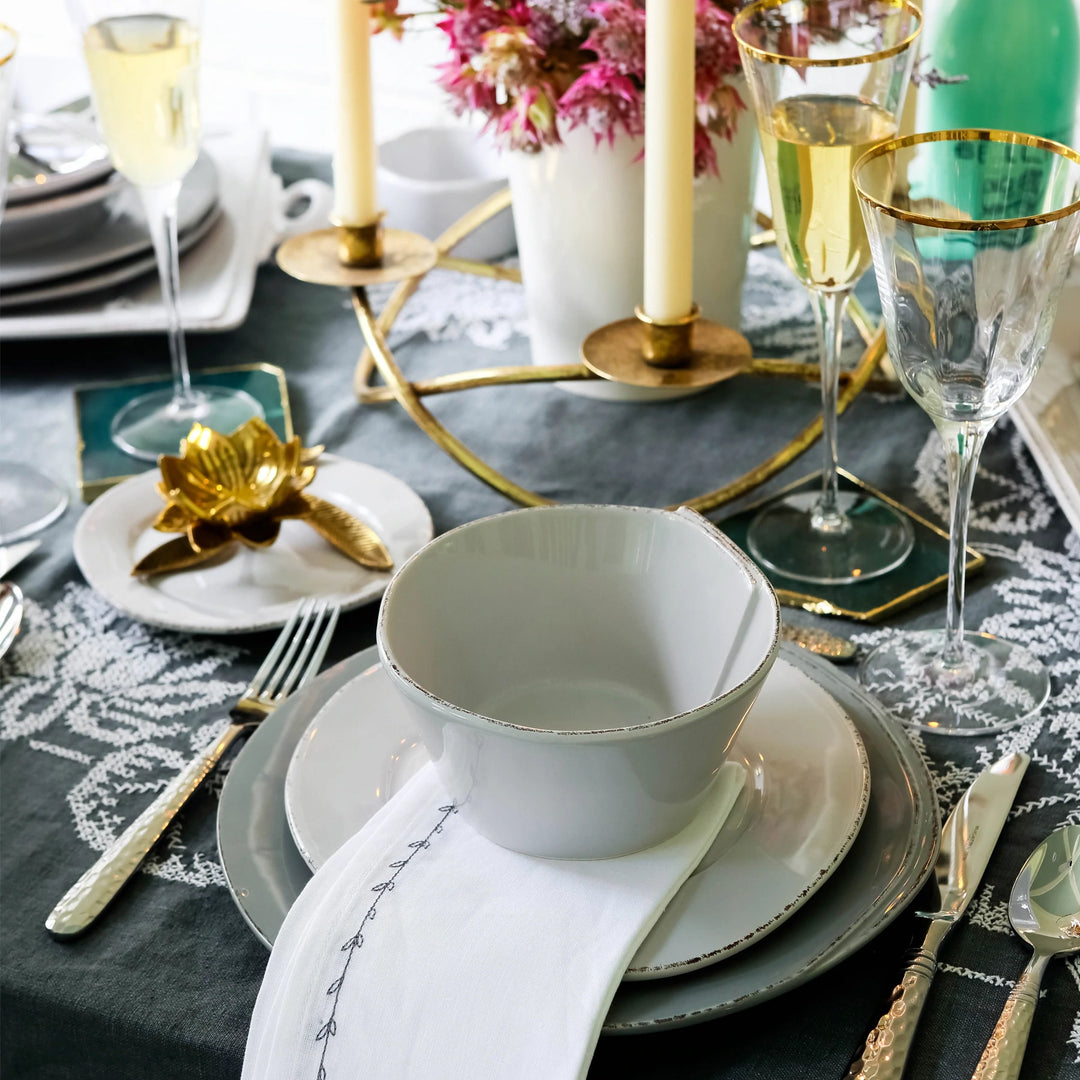 Lastra White Salad Plate