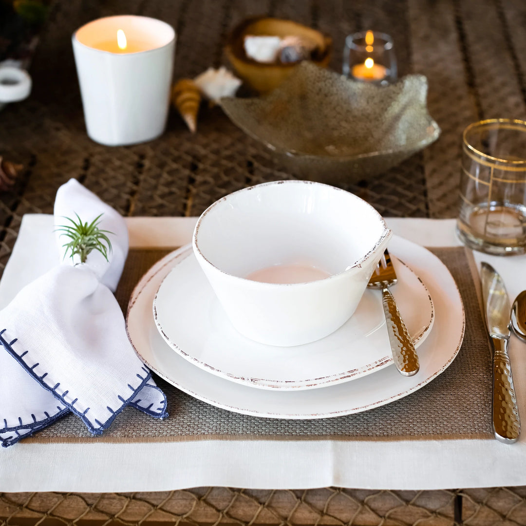 Lastra White Salad Plate
