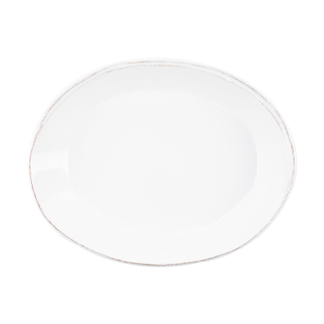 Lastra White Small Oval Baker