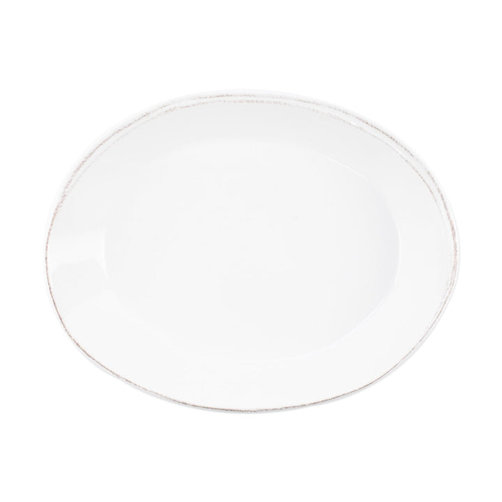 Lastra White Small Oval Baker