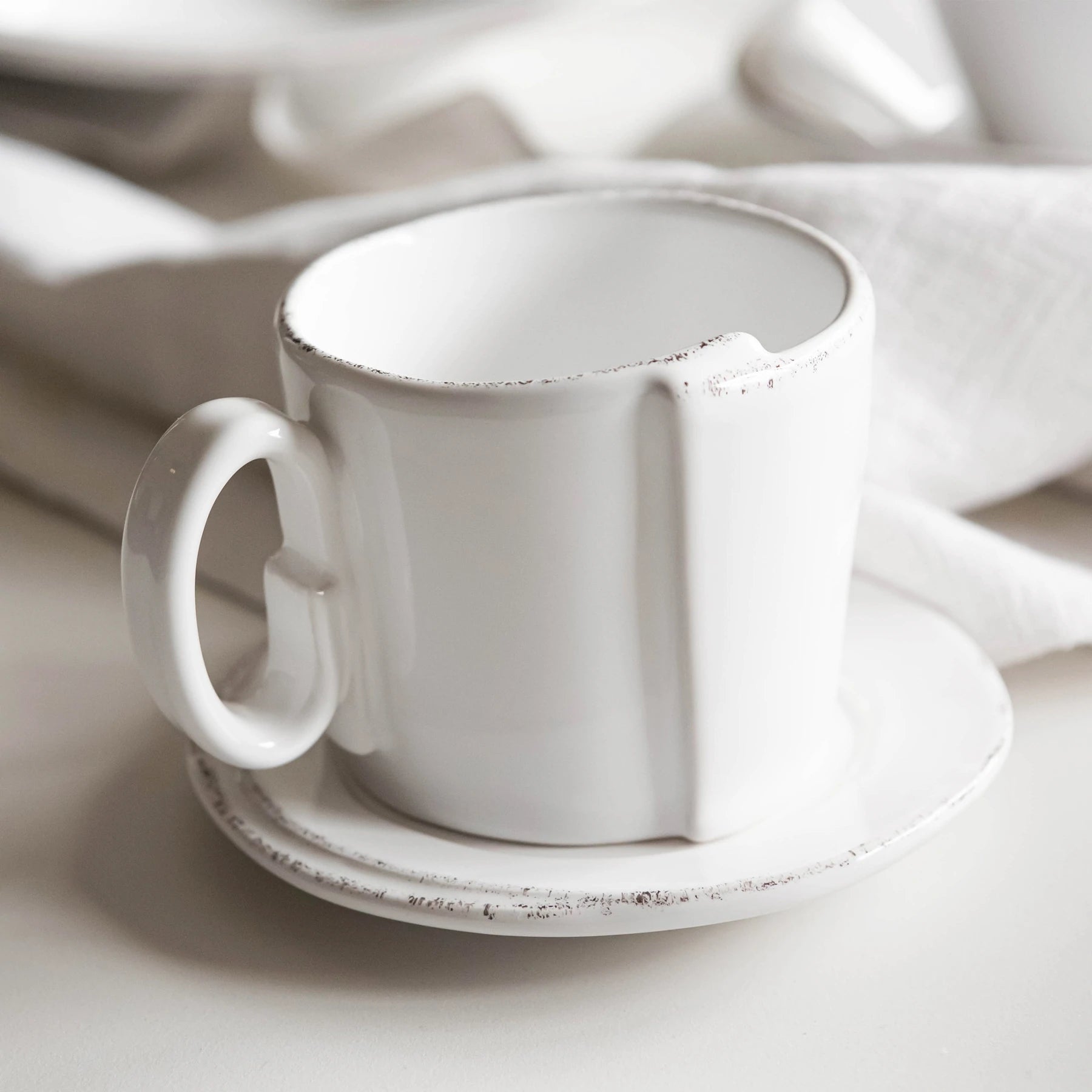 Lastra White Espresso Cup & Saucer