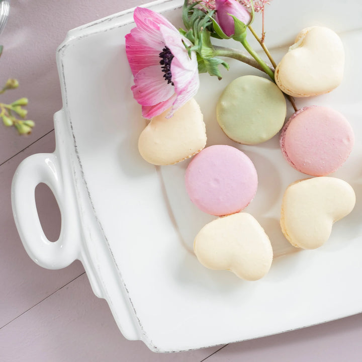 Lastra White Handled Rectangular Platter
