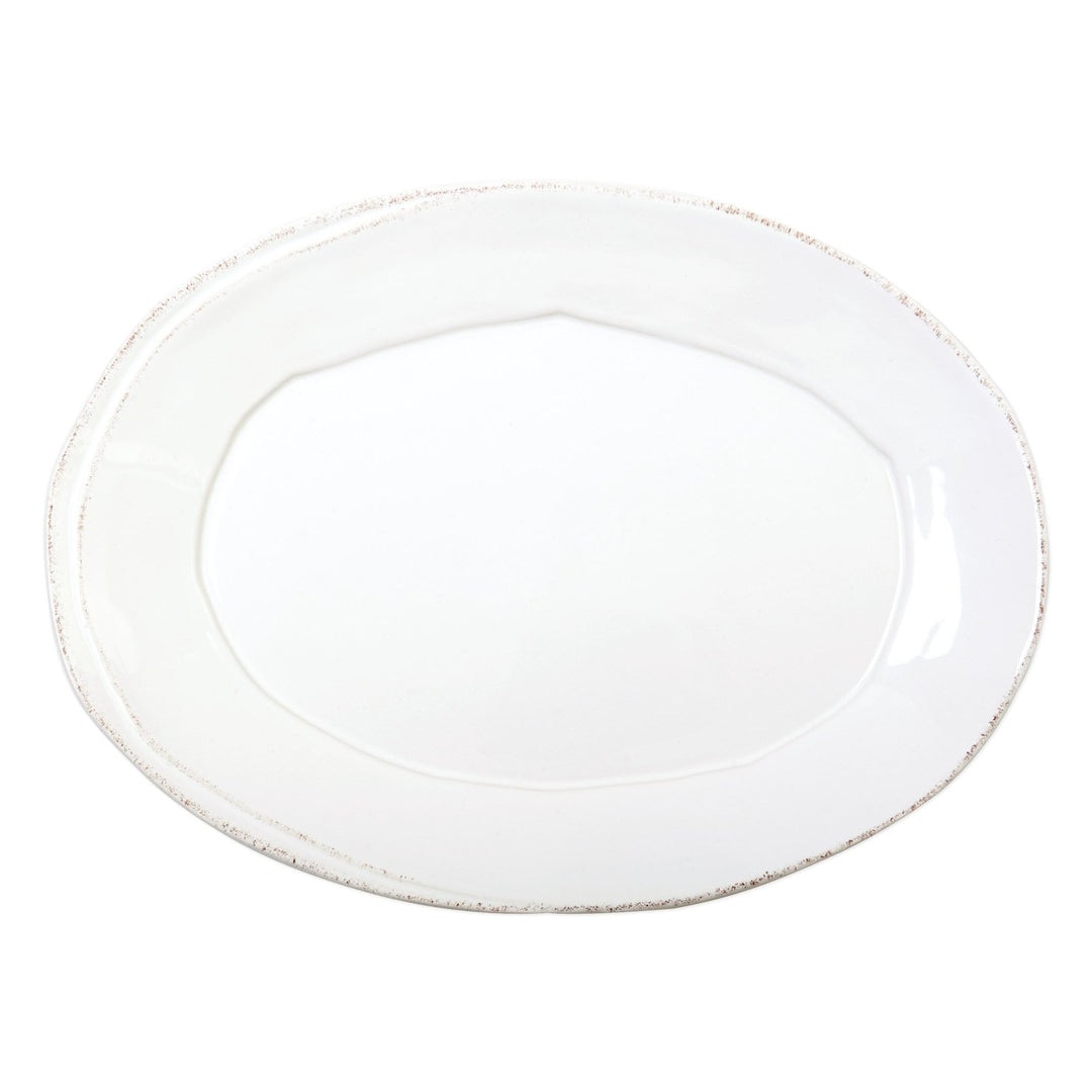 White Lastra Small Oval Platter