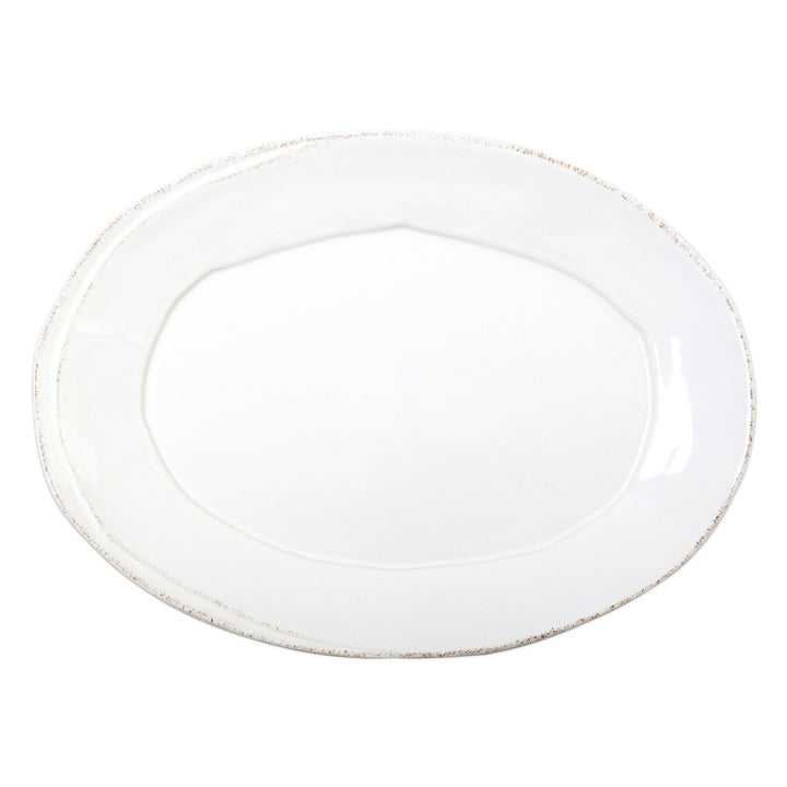 White Lastra Small Oval Platter