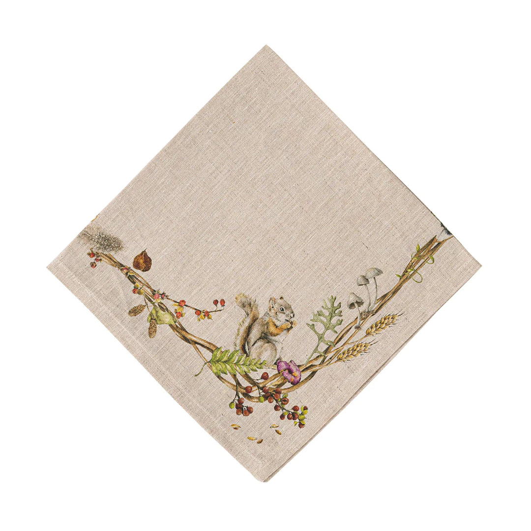 Forest Walk Napkin with Animals - Multi