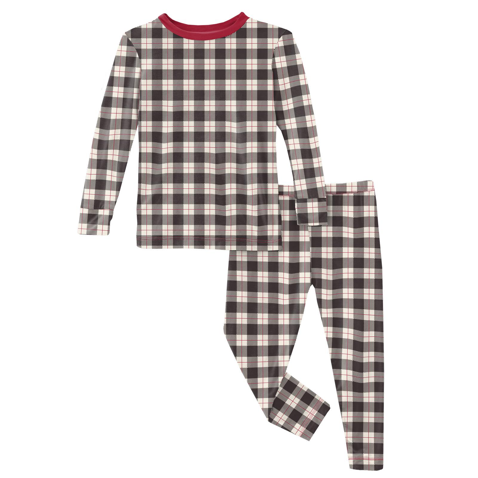 Midnight Holiday Plaid Long Sleeve Pajama Set