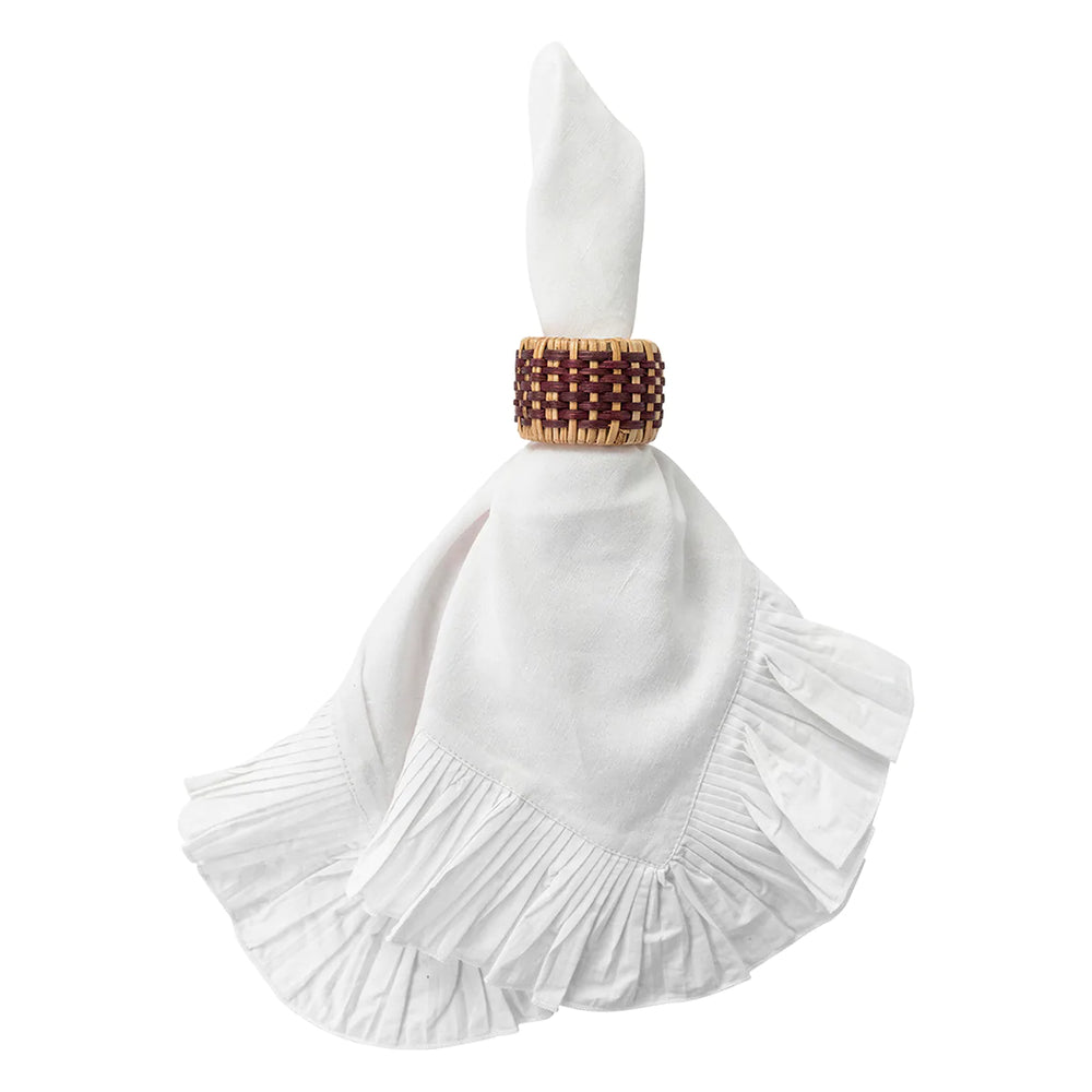 Cranberry Woven Napkin Ring 