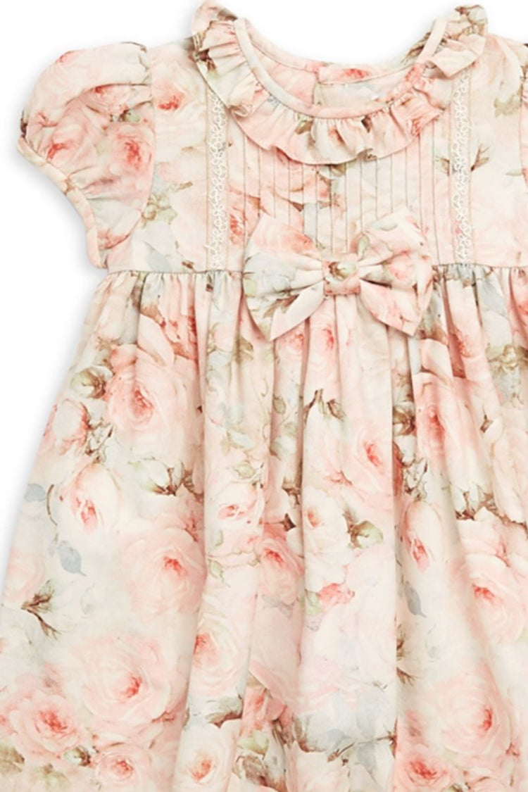 Floral Bow Dress with Lace