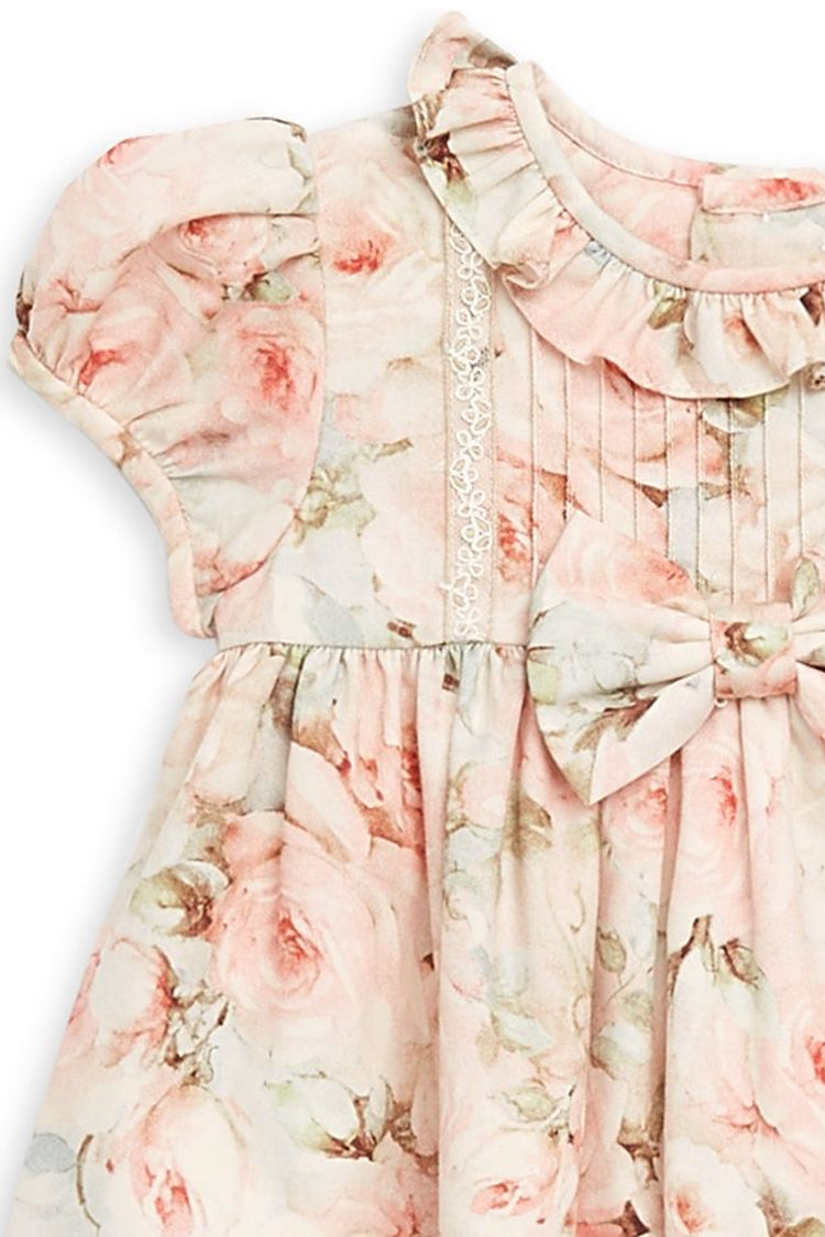 Floral Bow Dress with Lace