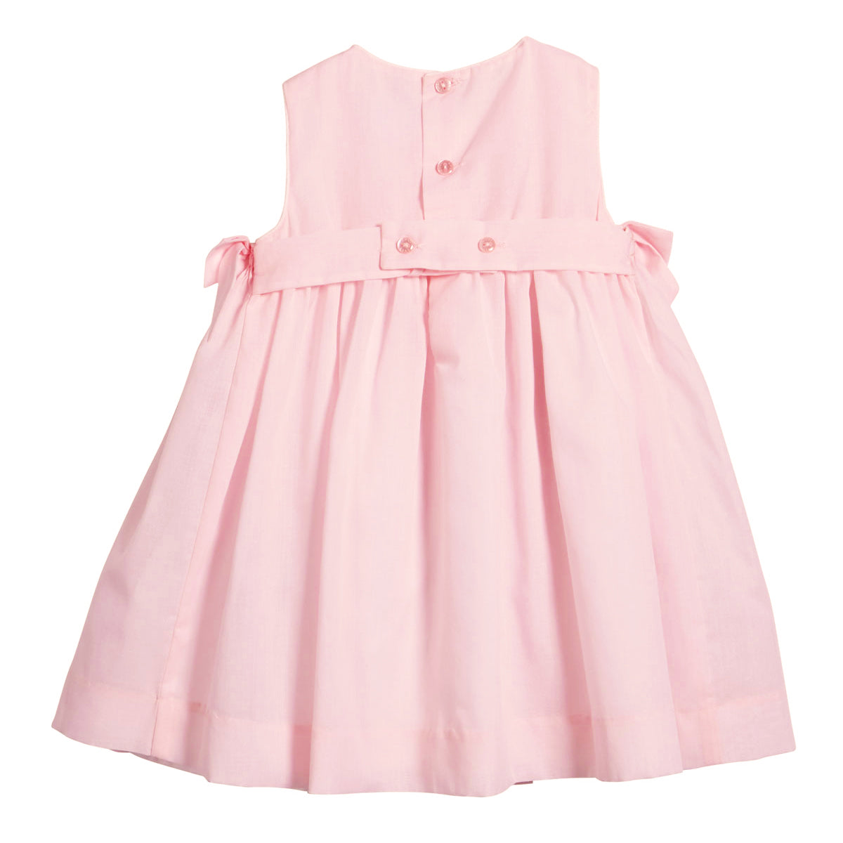 Pink Rosebud Smocked Dress with Side Bows