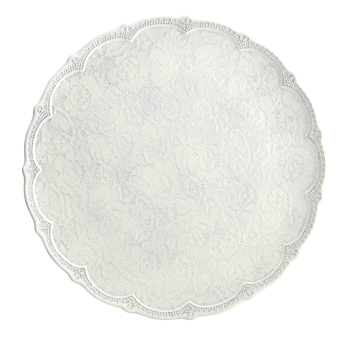 Merletto Antique Lace Scalloped Charger