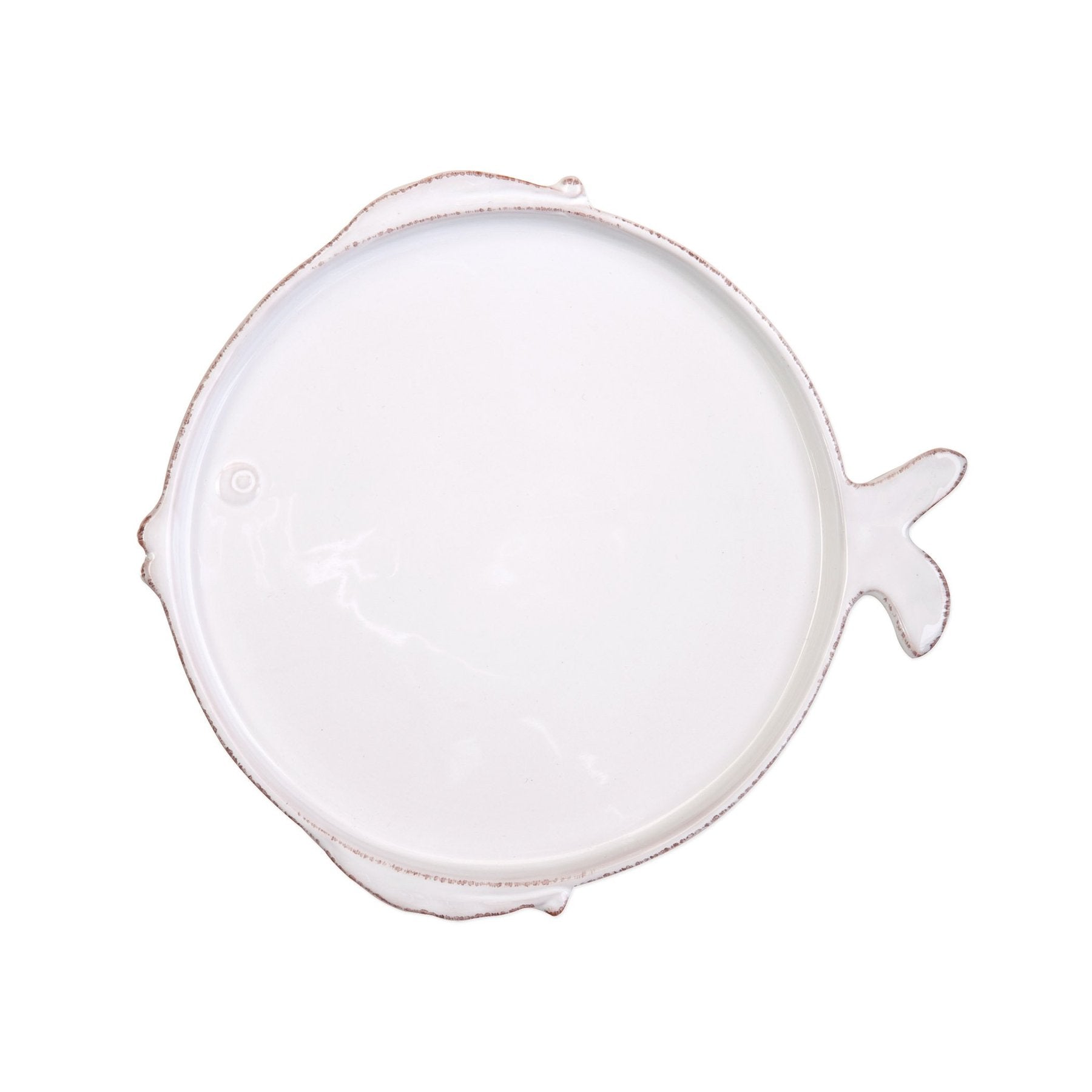 Melamine Lastra Fish White Salad Plate
