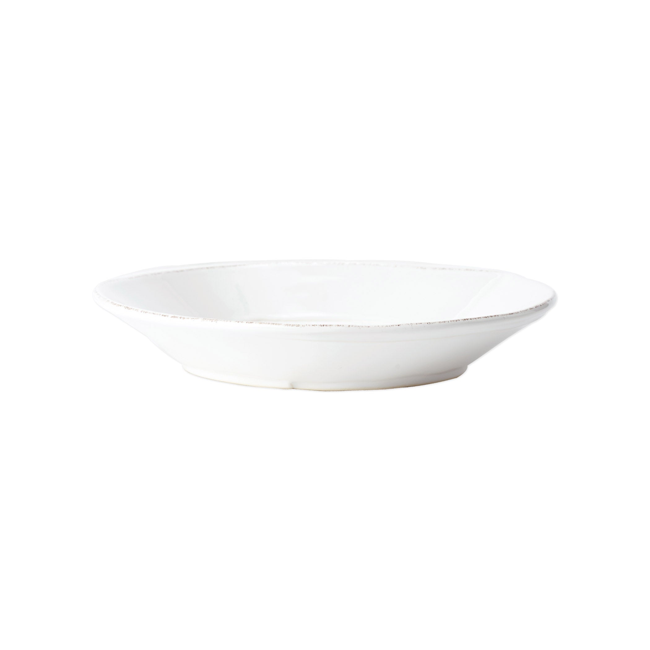 Melamine Lastra White Shallow Bowl