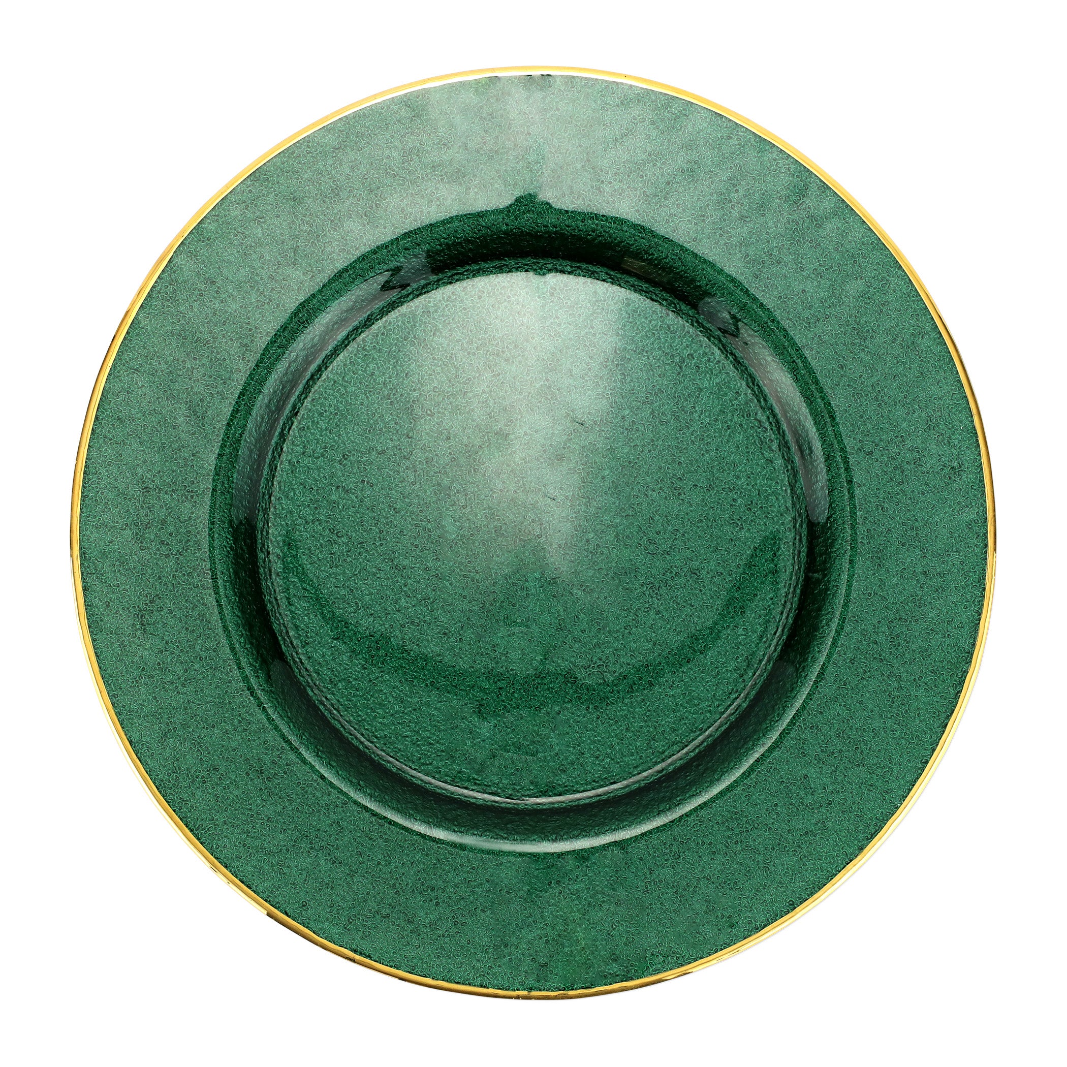 Metallic Glass Emerald Service Plate/Charger