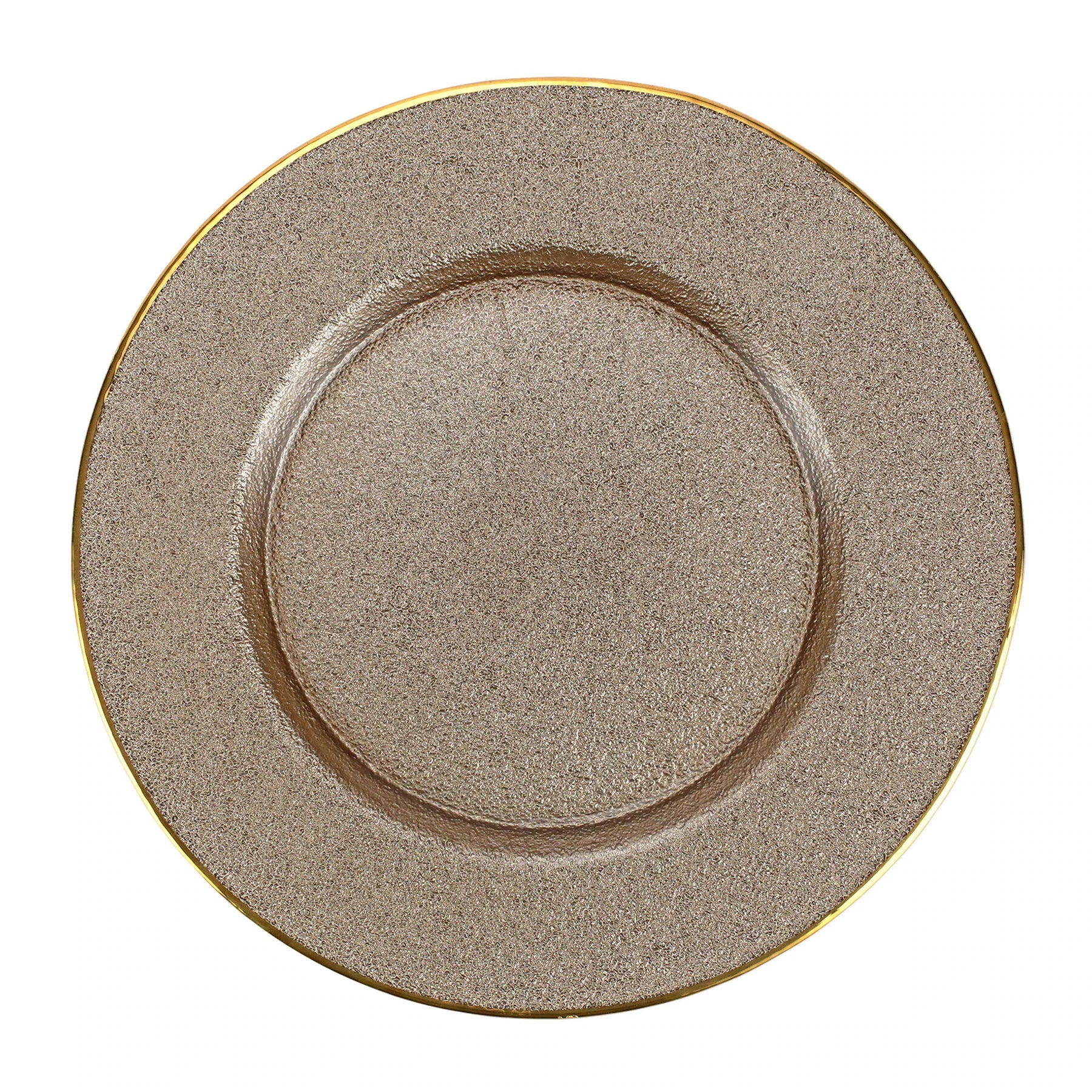 Metallic Glass Fawn Service Plate/Charger