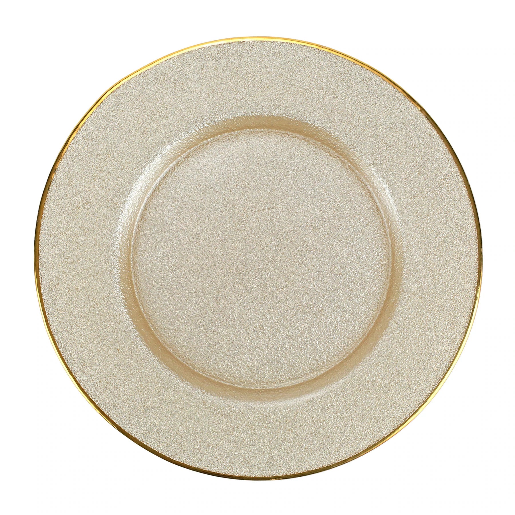 Metallic Glass Pearl Service Plate/Charger