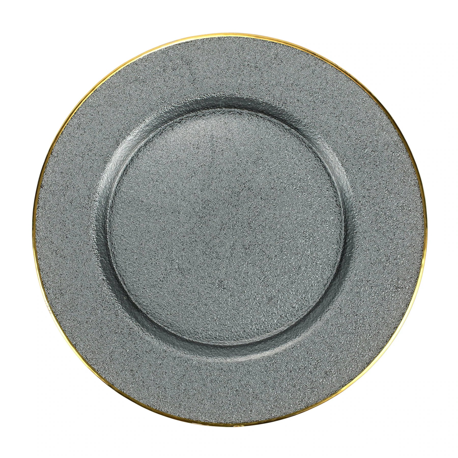 Metallic Glass Slate Service Plate/Charger