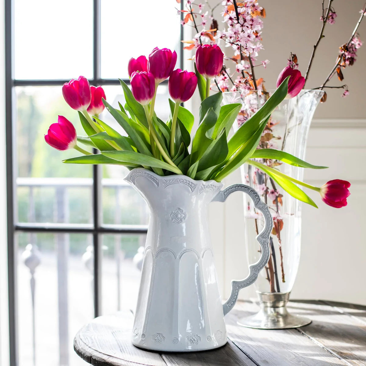 Merletto White Scalloped Pitcher