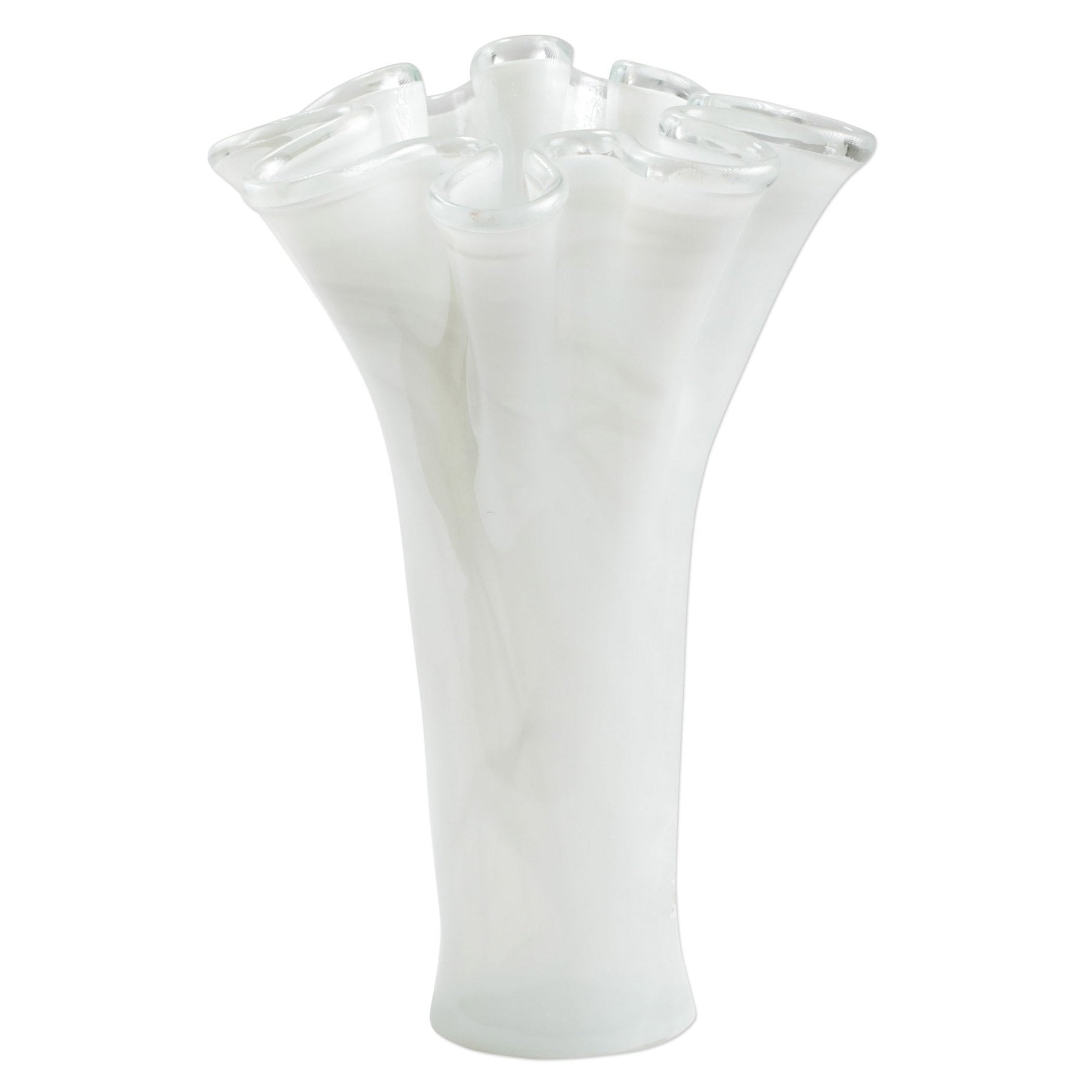 Onda Glass White Tall Vase