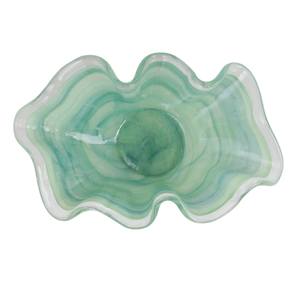 Onda Glass Green Large Bowl