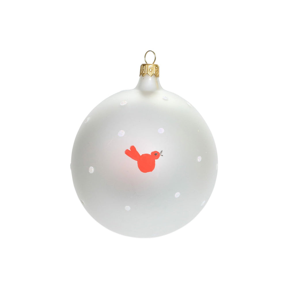 Ornaments Wreath With Red Bird Ornament