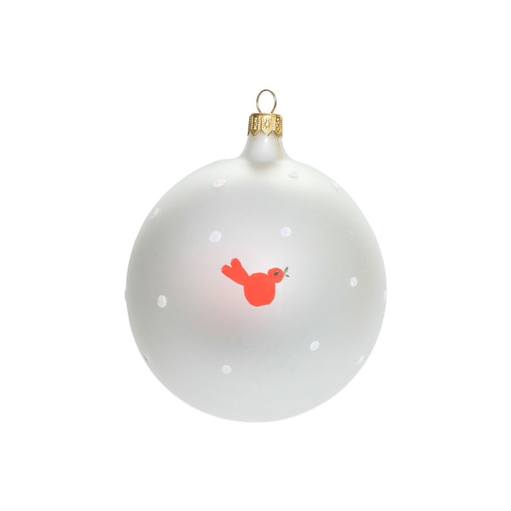 Ornaments Wreath With Red Bird Ornament
