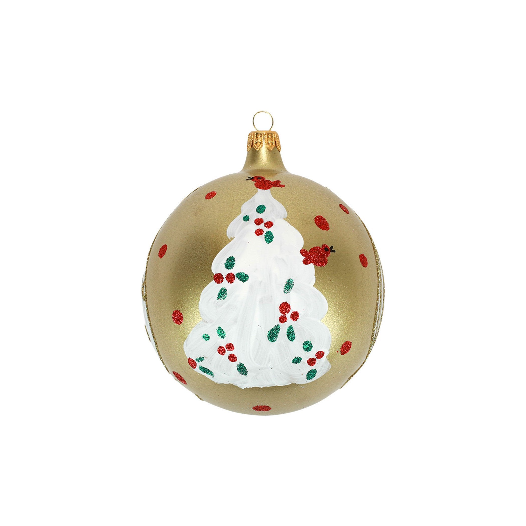 Ornaments Tree w/ Red Birds Ornament