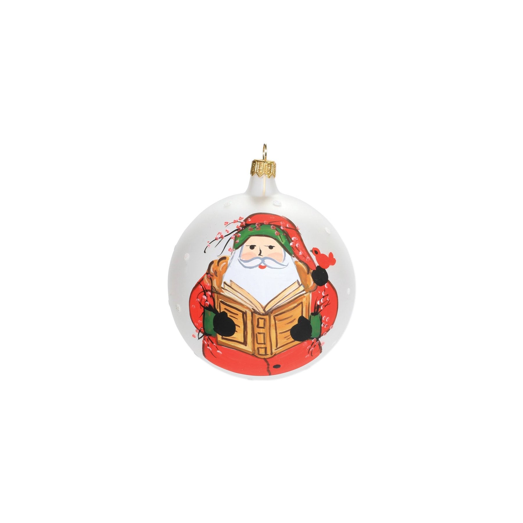 Old St. Nick Reading Ornament