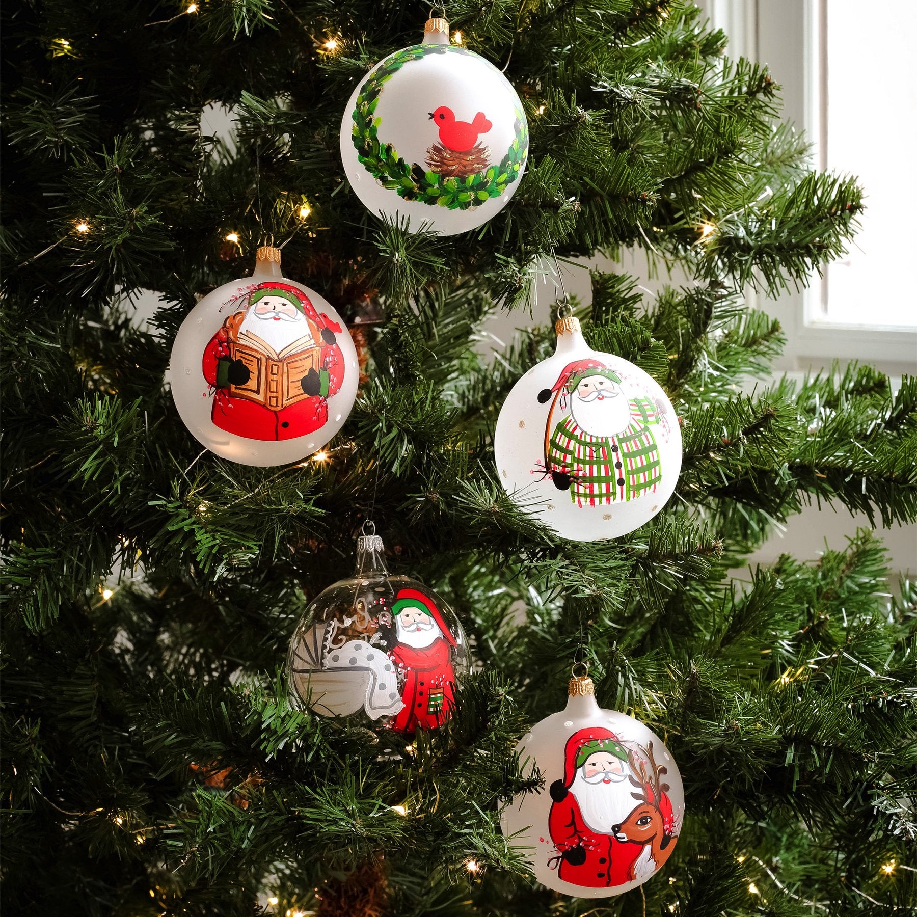 Old St. Nick Reading Ornament