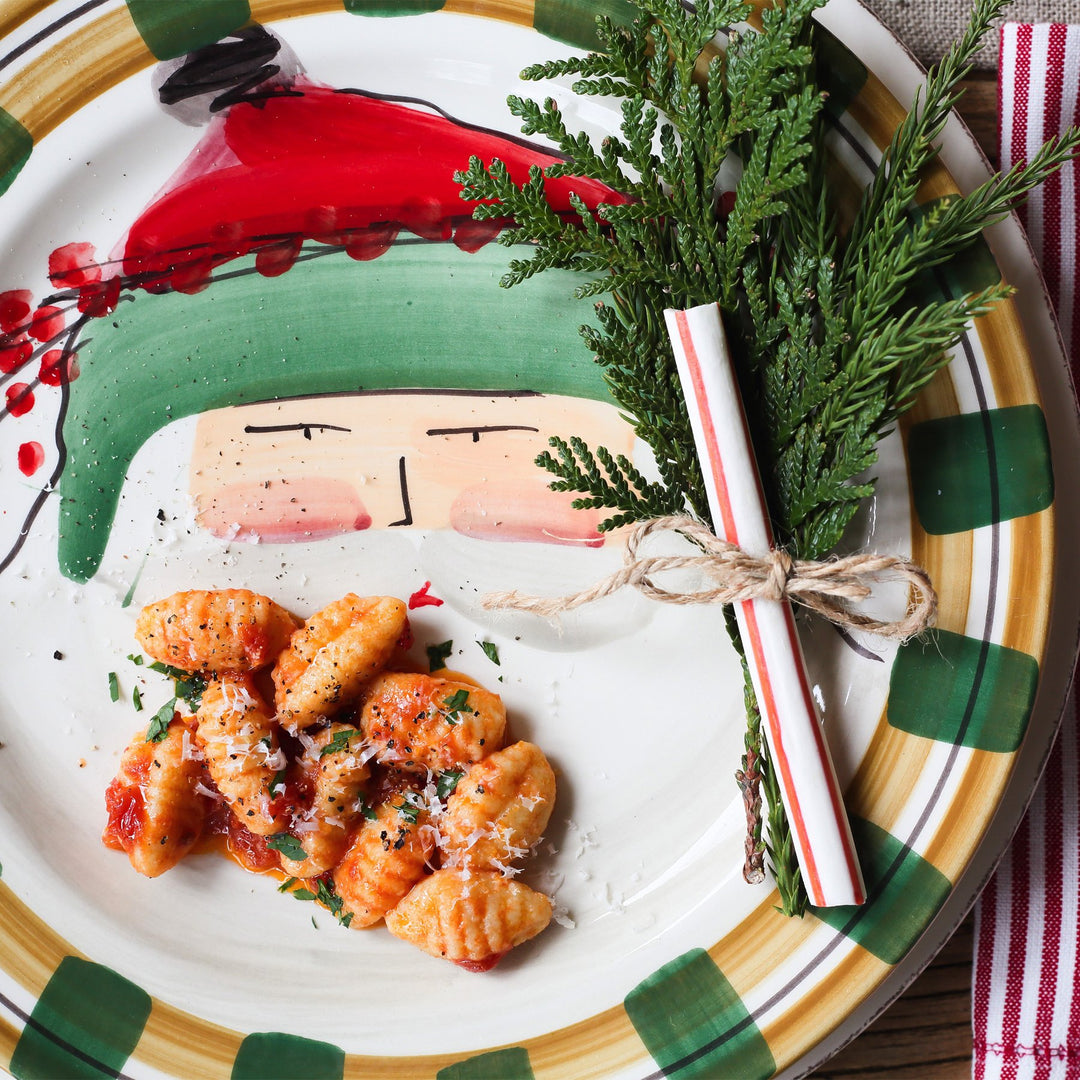Old St. Nick Round Salad Plate - Green Hat