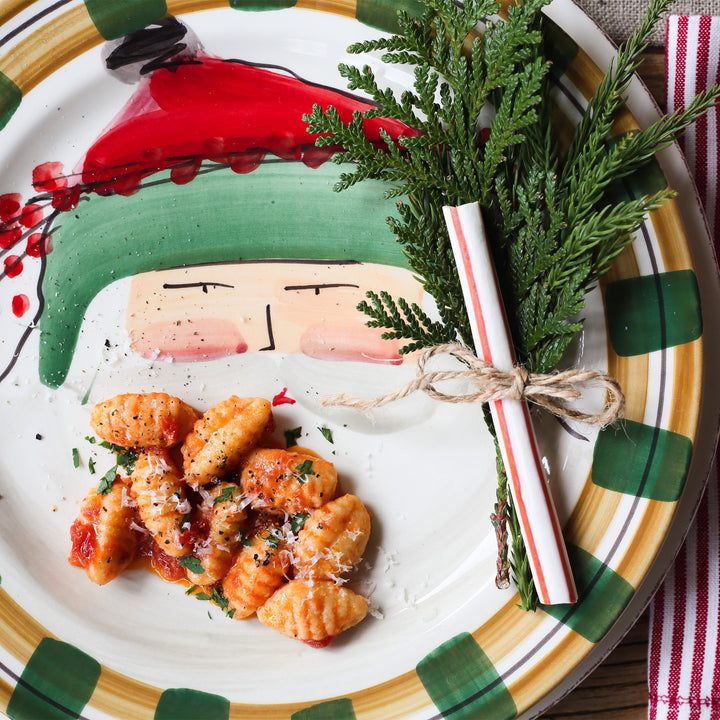 Old St. Nick Round Salad Plate - Green Hat