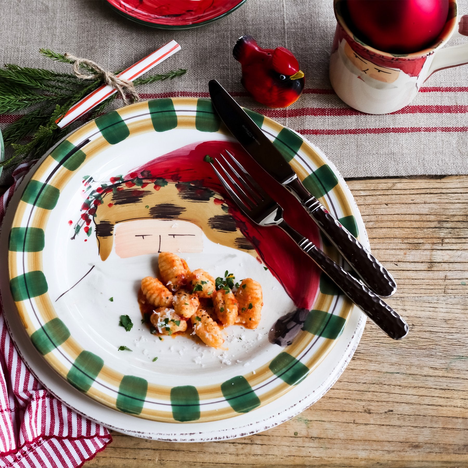 Old St. Nick Round Salad Plate - Animal Hat