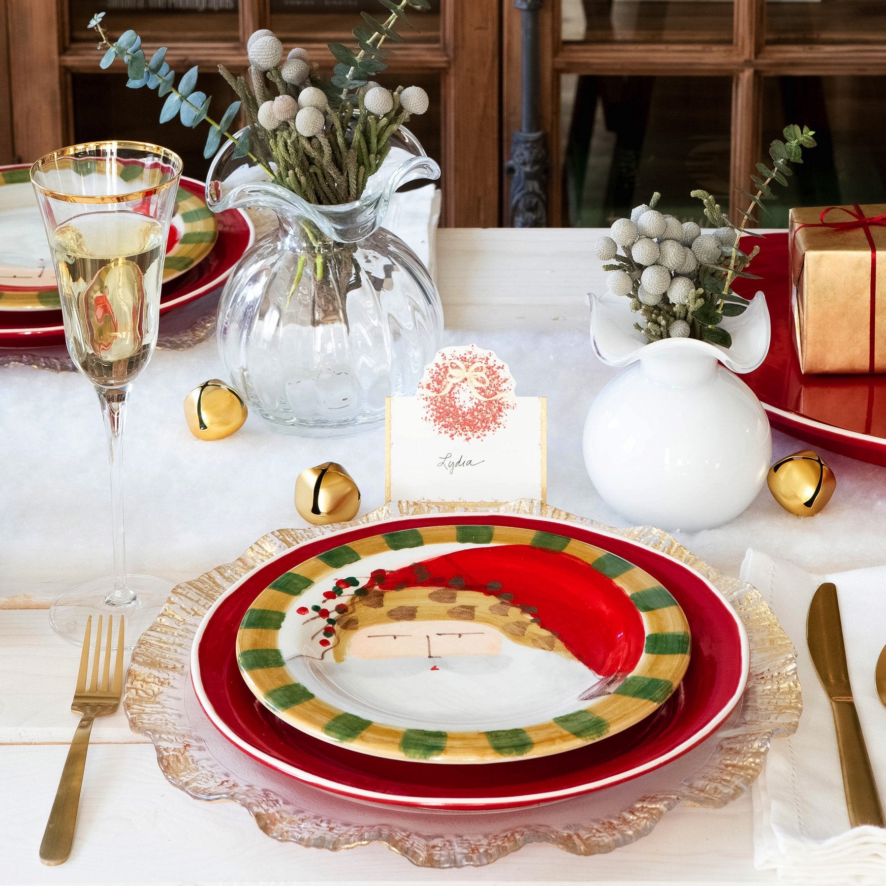 Old St. Nick Round Salad Plate - Animal Hat