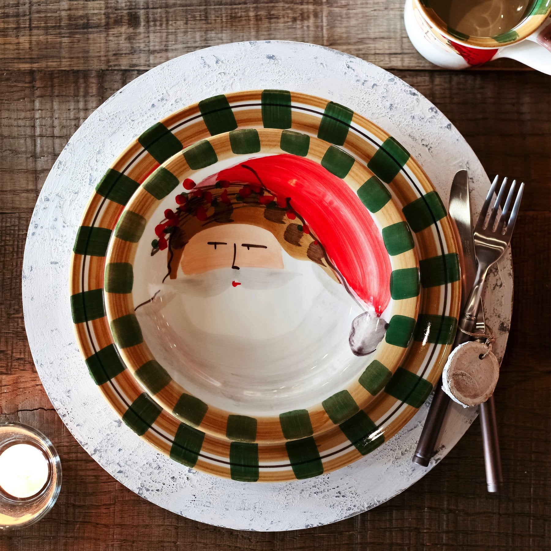 Old St. Nick Round Salad Plate - Animal Hat