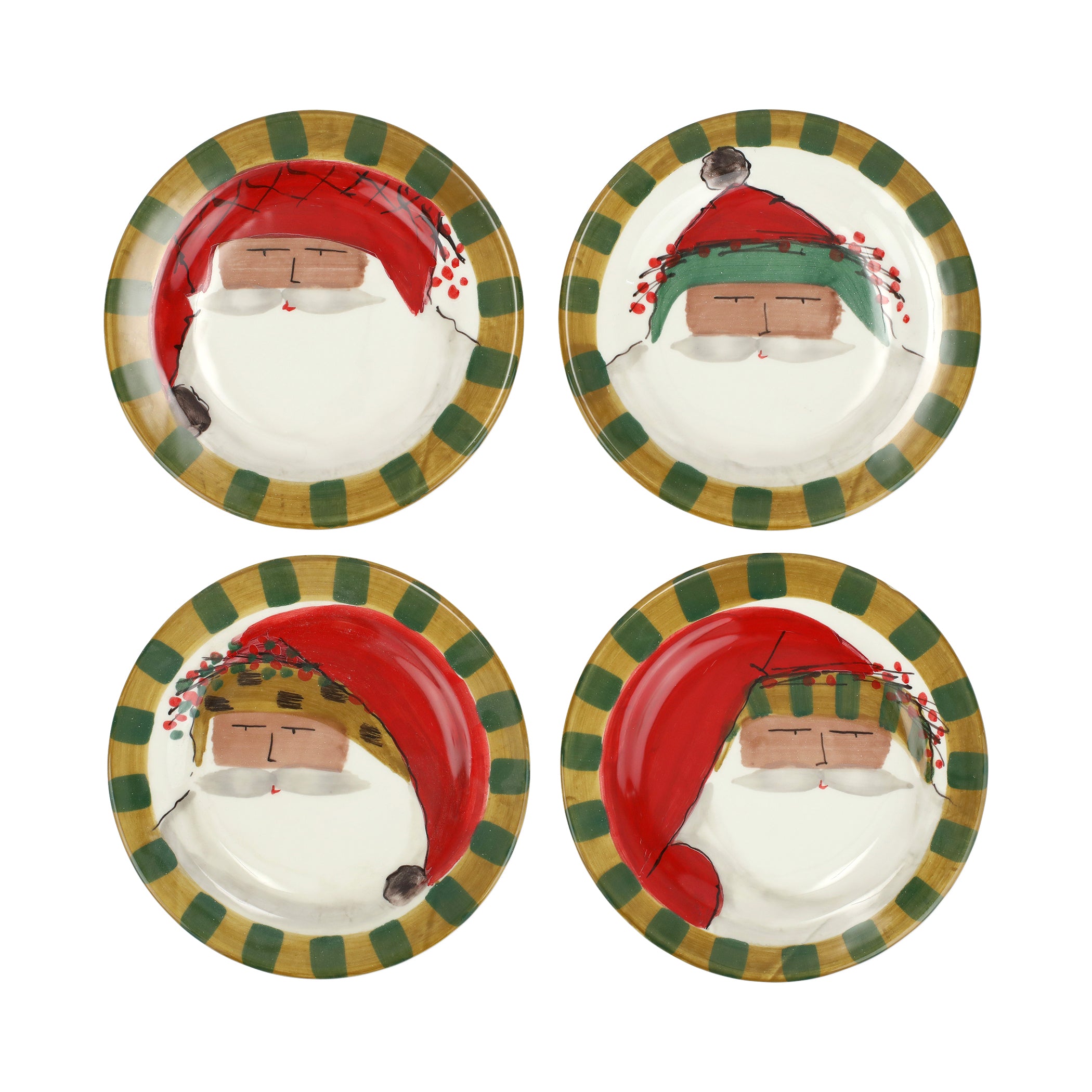 Old St. Nick Multicultural Assorted Round Salad Plates - Set of 4