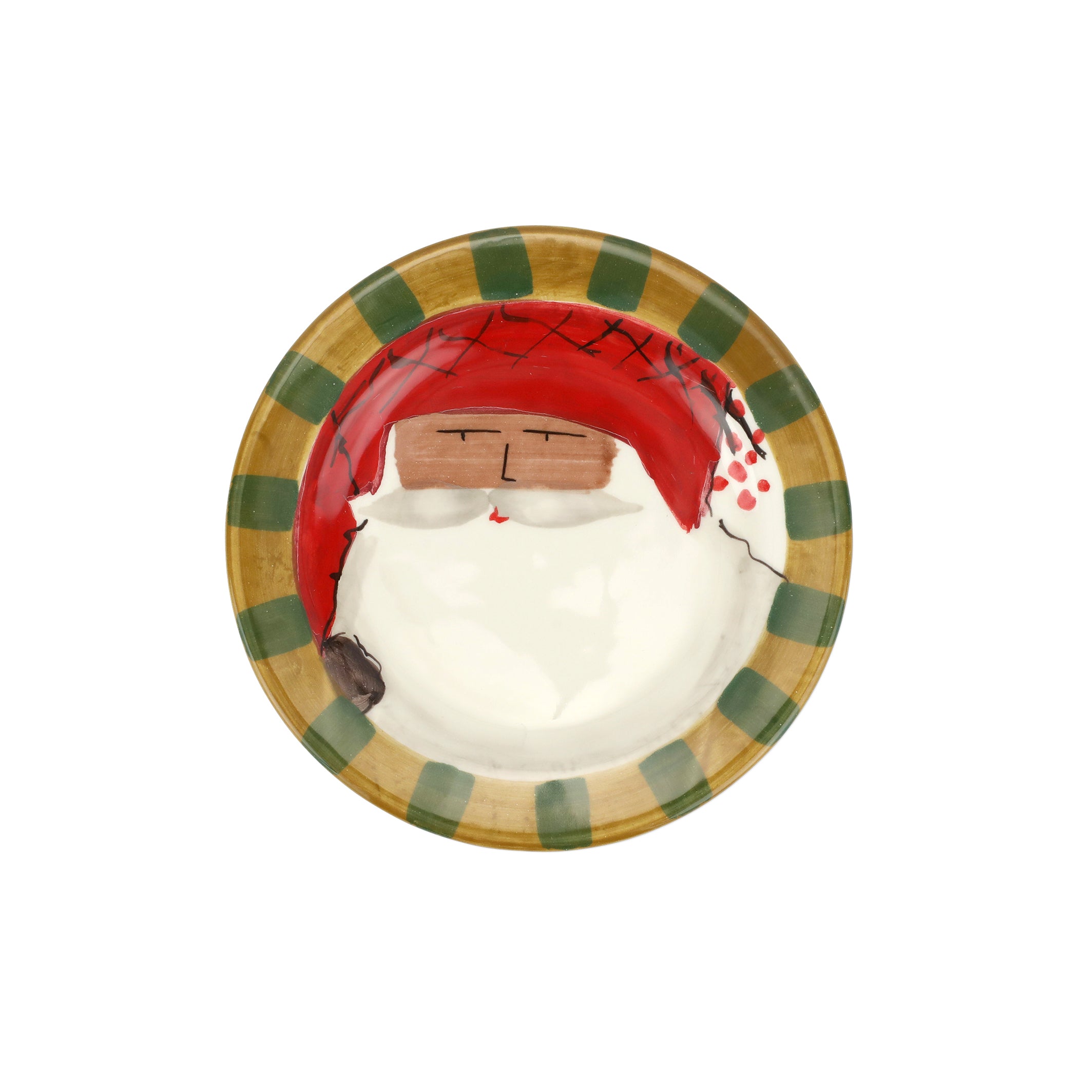 Old St. Nick Multicultural Round Salad Plate - Red Hat