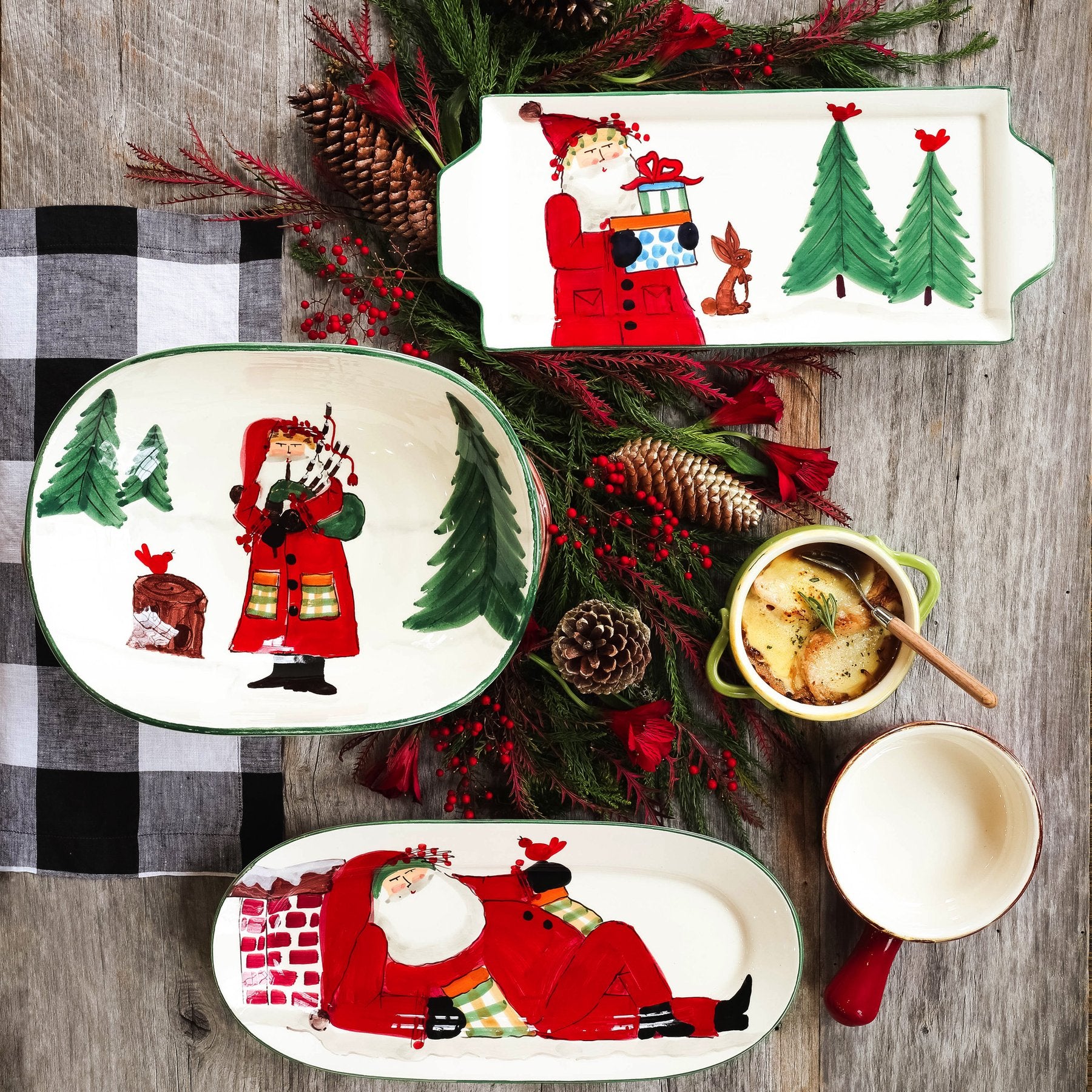 Old St. Nick Handled Rectangular Platter